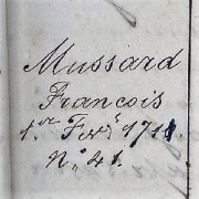 Décès de Mussard François, le 01 Février 1711 à Saint-Paul