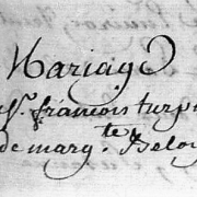 Mariage de Turpin François et Bellon Marguerite, le 14 février 1730 à Saint-Paul