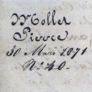 Mollet Pierre, baptisé le 30 mars 1671 à Saint-Paul