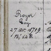 Royer Guy dit l'éveillé, décédé le 27 avril 1719 à Saint-Paul