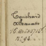 Touchard Athanase, décédé le 16 août 1715 à Saint-Paul (acte n° 93)